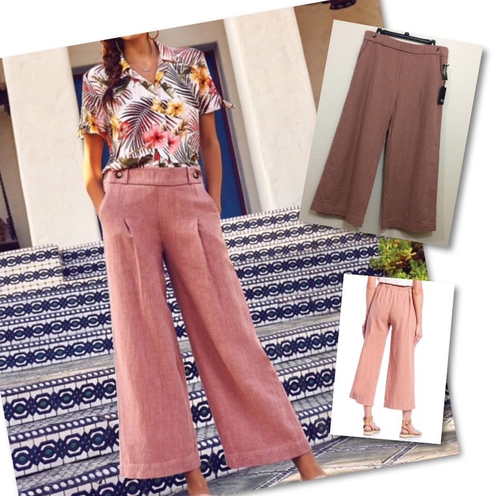 Kut from the Kloth Pink Wide Leg Pants